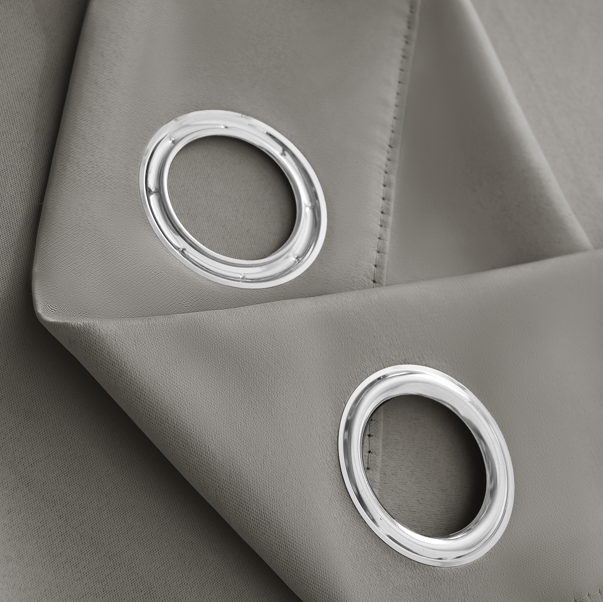 Blackout curtain fabric and construction detail